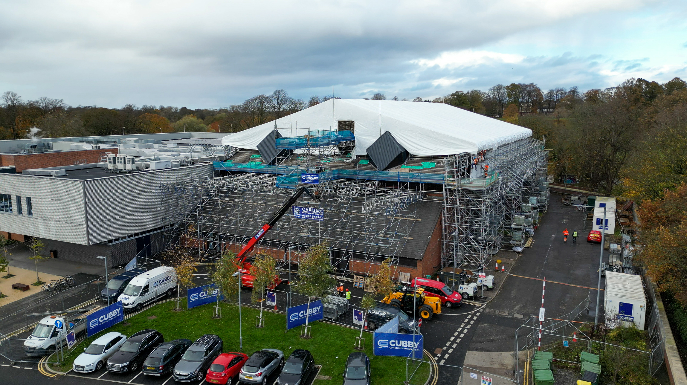 Temporary Roof Installed As Works Gather Pace At Sands Centre